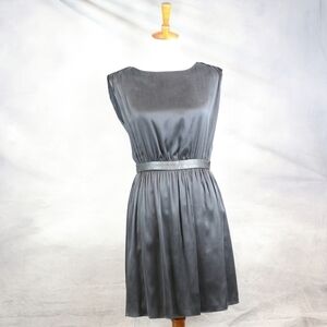 Alice + Olivia black silk sleeveless dress S